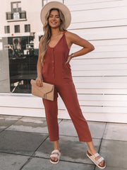 PREORDER Scoop Neck Wide Strap Jumpsuit