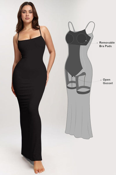 PREORDER Built-In Shapewear Sleeveless Maxi Dress 3 Colors