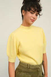 Mock Neck Puff Sleeve Sweater