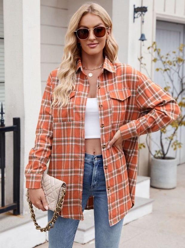 PREORDER Plaid Button Up Long Sleeve Shirt