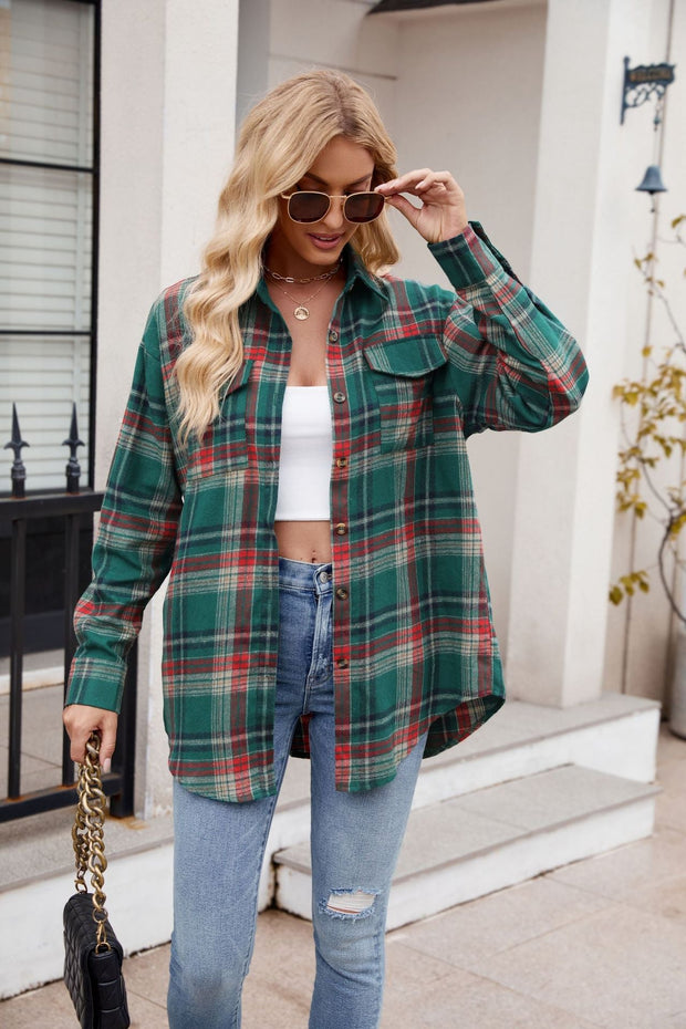 PREORDER Plaid Button Up Long Sleeve Shirt