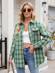 PREORDER Plaid Button Up Long Sleeve Shirt