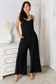 Spaghetti Strap V-Neck Jumpsuit