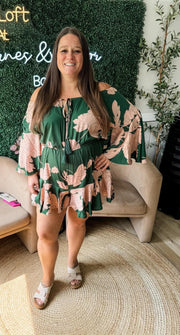 Kristine Floral Bell Sleeve Romper