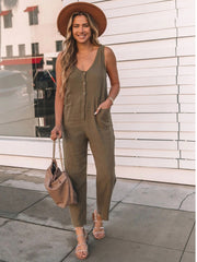 PREORDER Scoop Neck Wide Strap Jumpsuit