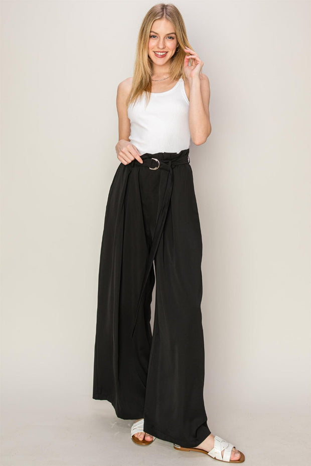 Paperbag Waist Wide Leg Pants