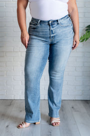 JUDY BLUE Alana Mid Rise Clean Bootcut Jeans