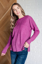 Casual Tuesday Ribbed Knit Sweater in Light Plum