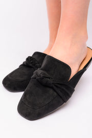 CORKYS Clingy Mules in Black Faux Suede