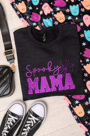 PREORDER: Embroidered Spooky Mama Applique Sweatshirt