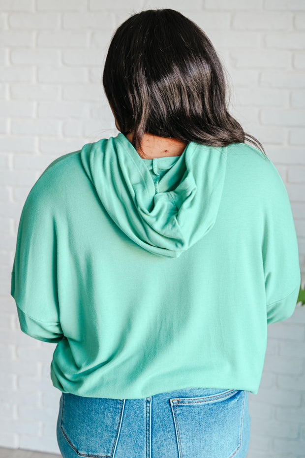 I Am the City Hooded Pullover in Mint