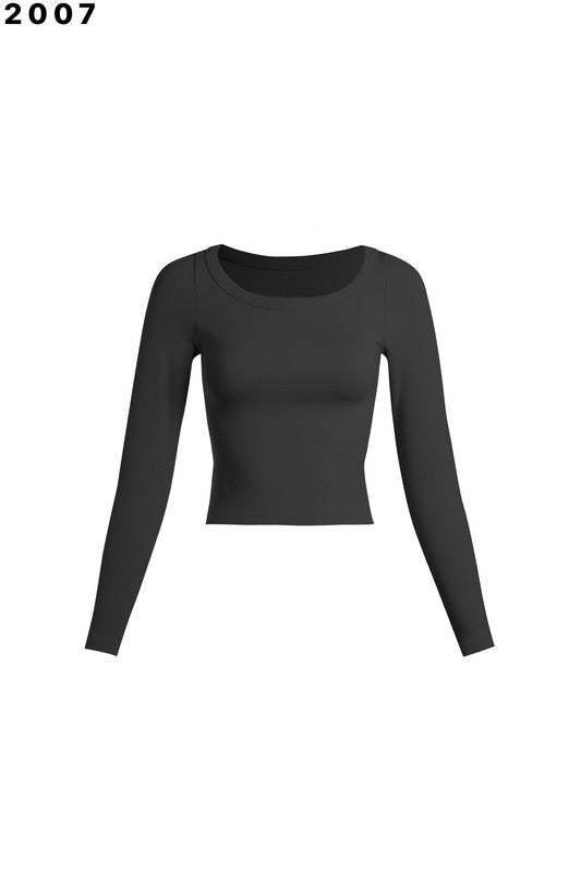 Compressive Ribbed Long Sleeve 2 Colors