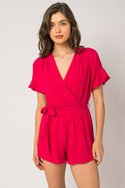 Flirty Feelings Fuchsia Romper