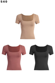 Square Neck Compression Tee 2+ colors