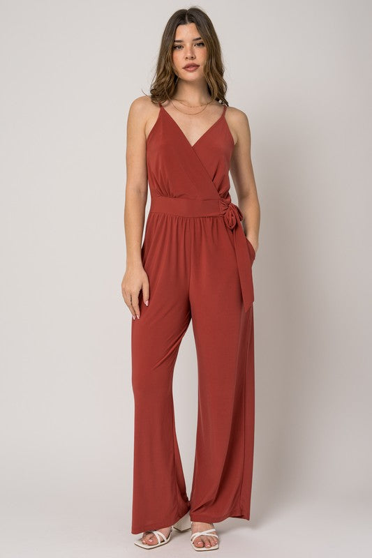 Walk Me Home Tie Jumpsuit