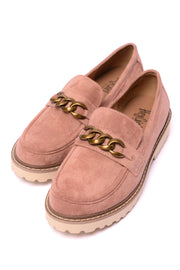 CORKYS Literally Loafers in Blush Faux Suede