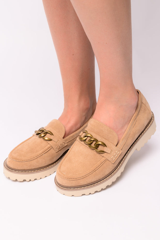 CORKYS Literally Loafers in Camel Faux Suede