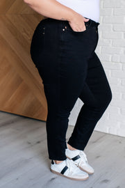 JUDY BLUE Nicole Tummy Control Skinny Jeans in Black