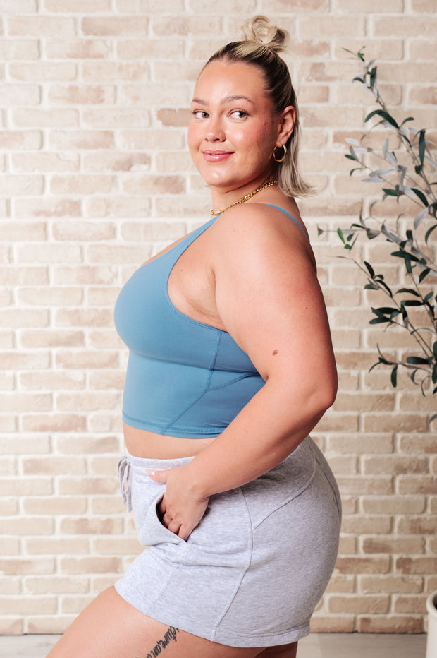 Rhythm and Rhyme Tank in Dusty Blue