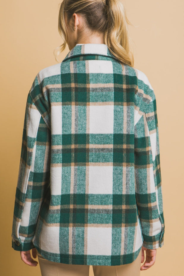 Plaid Button Up Shacket