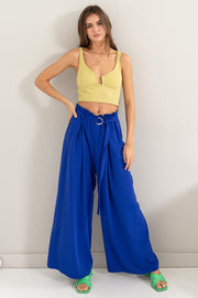 Paperbag Waist Wide Leg Pants