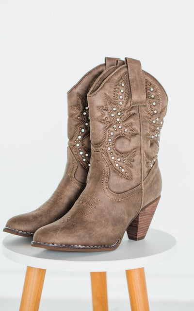 Houston Western Boots in Taupe